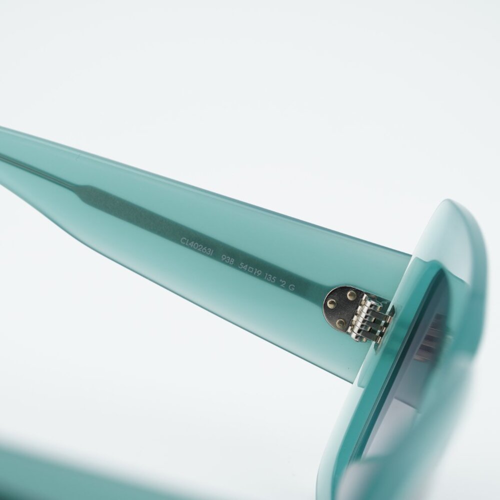 Celine CL40263I 93B Sunglasses Teal Square Frame, Grey Gradient Lenses - Picture 6 of 10